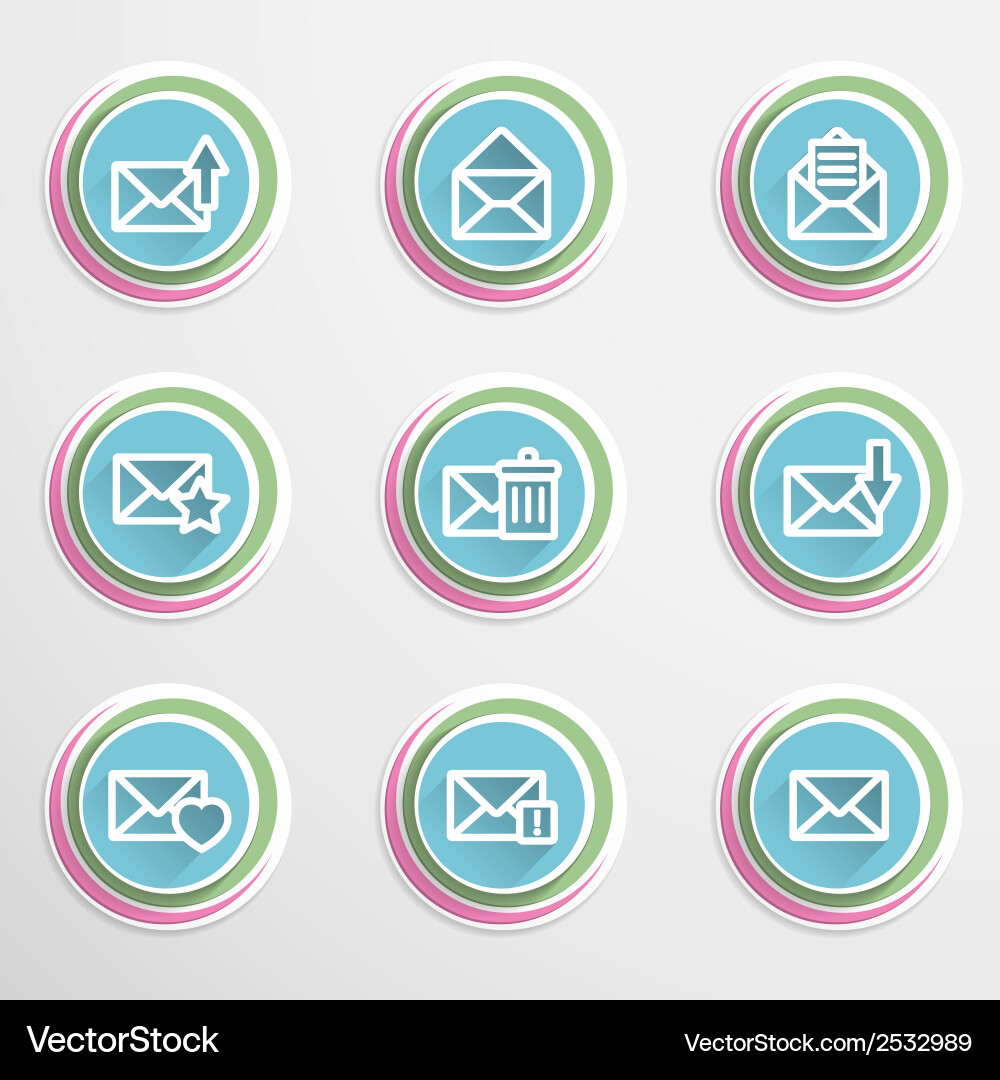 Envelope buttons vector image