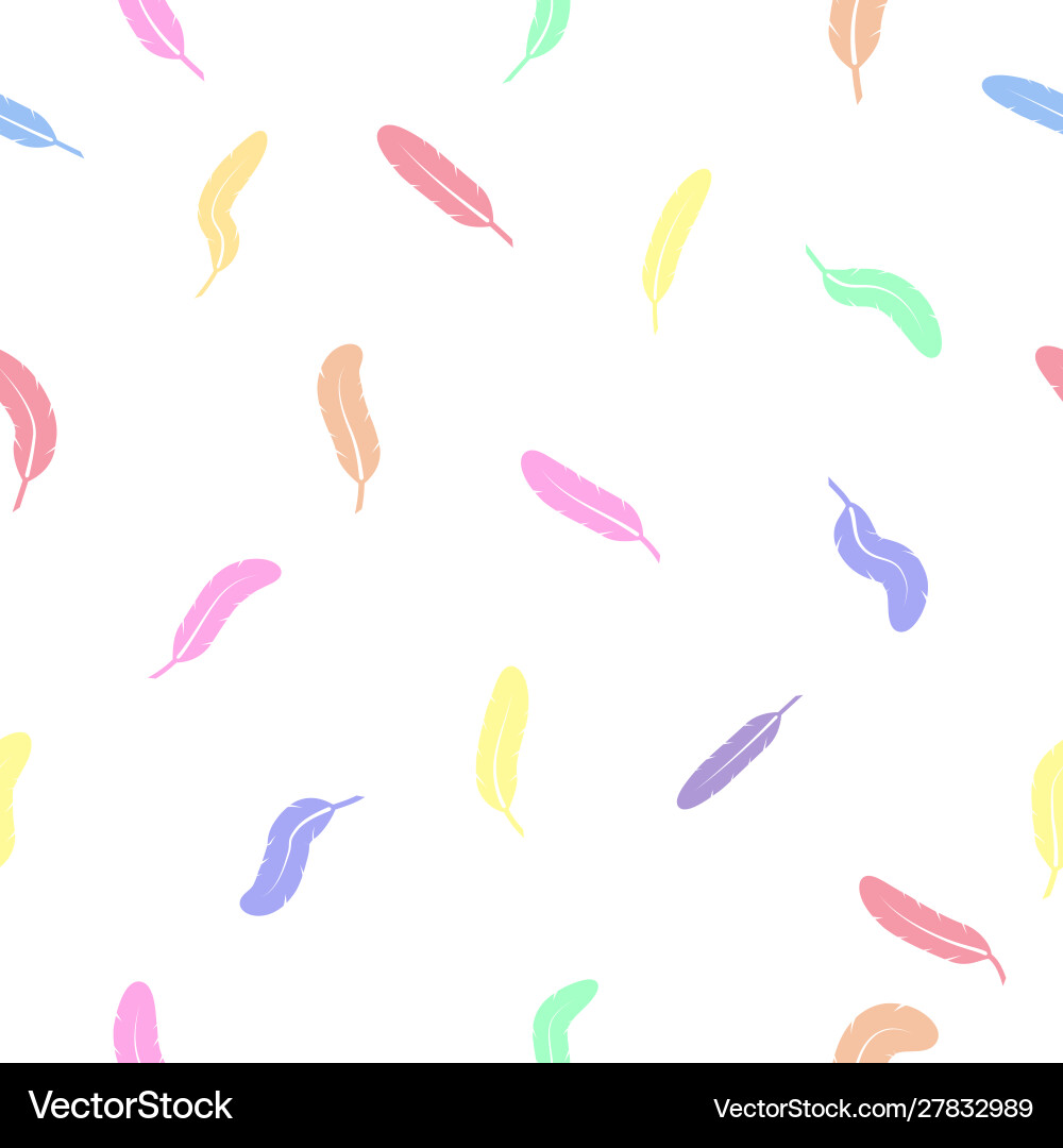 Feather seamless pattern background icon vector image