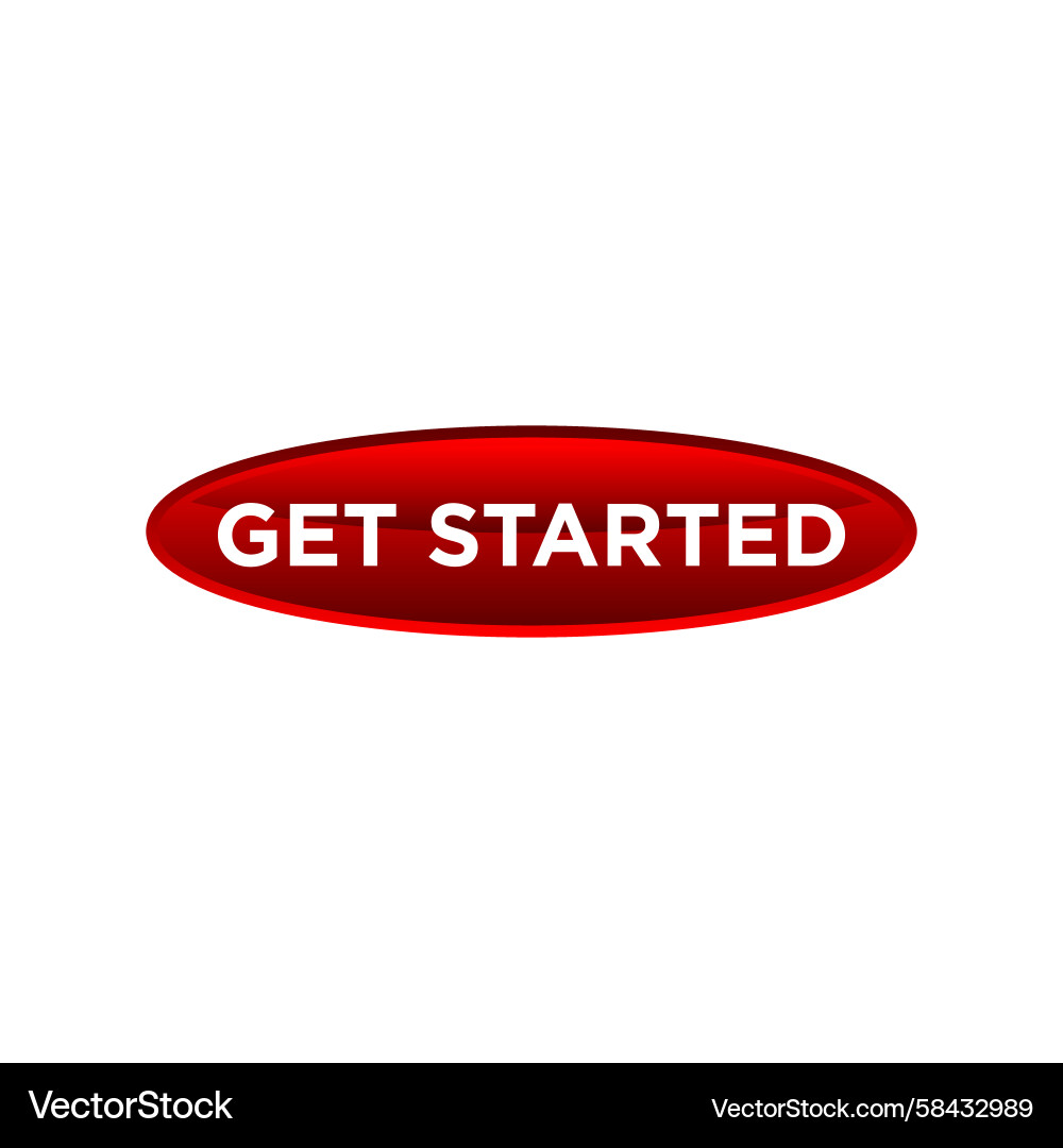 Get Started Button Website Template Vector Image