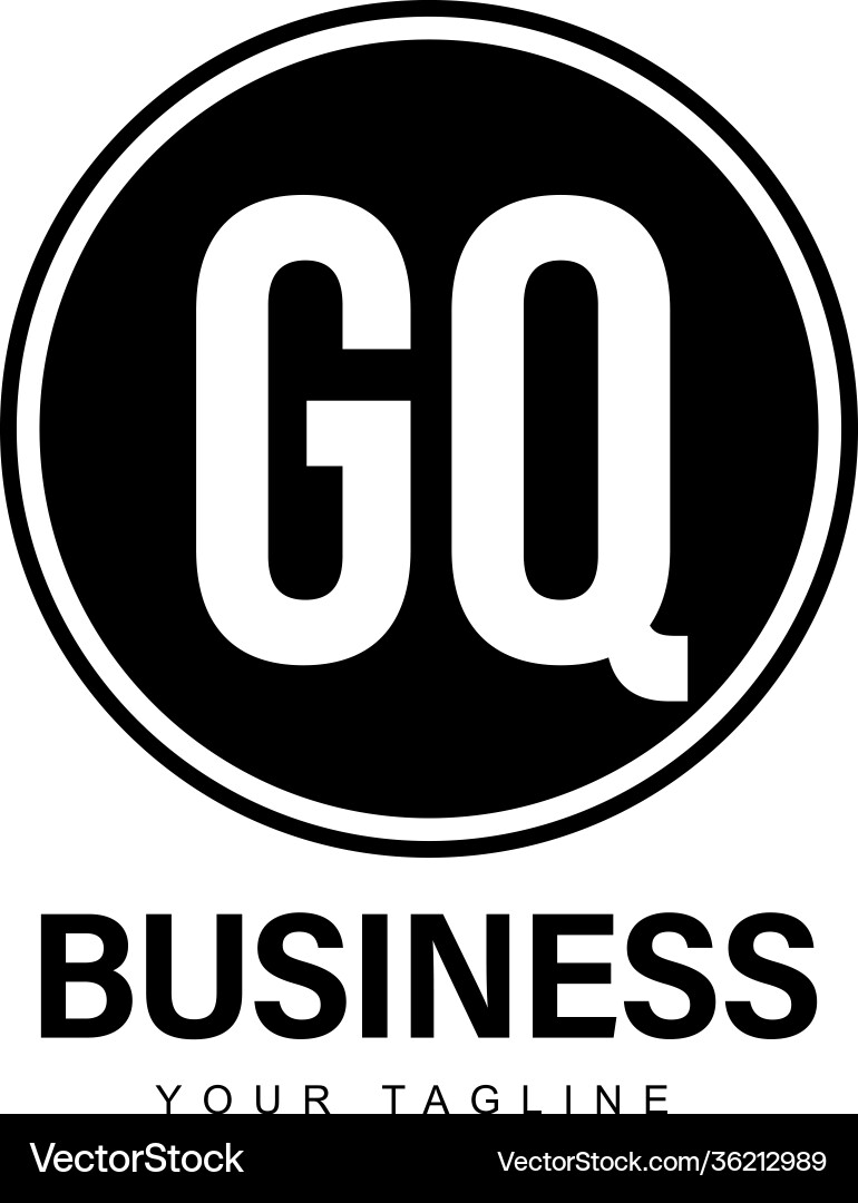 Gq initial a logo design with abstract style Gq initial a logo design with abstract style vector image