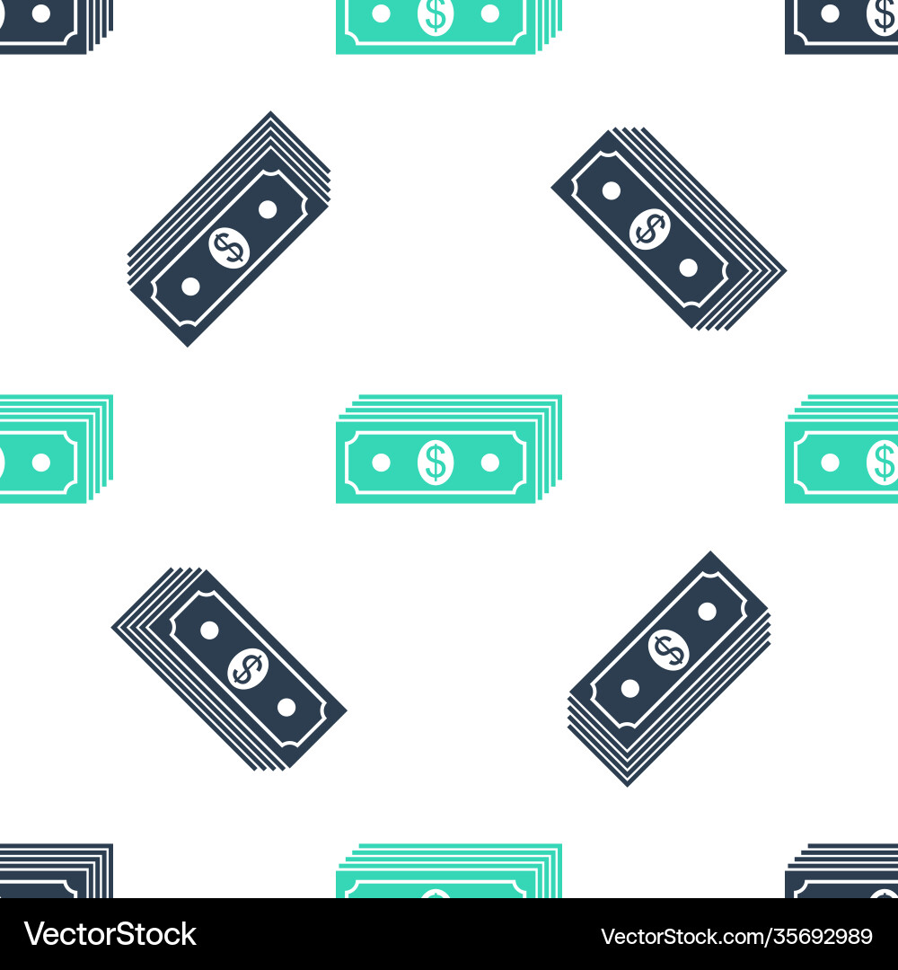 Green paper money american dollars cash icon Green paper money american dollars cash icon vector image