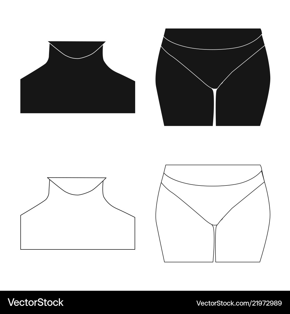 Isolated object of human and part sign set vector image