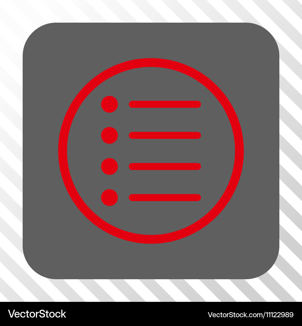 Items rounded square button vector image