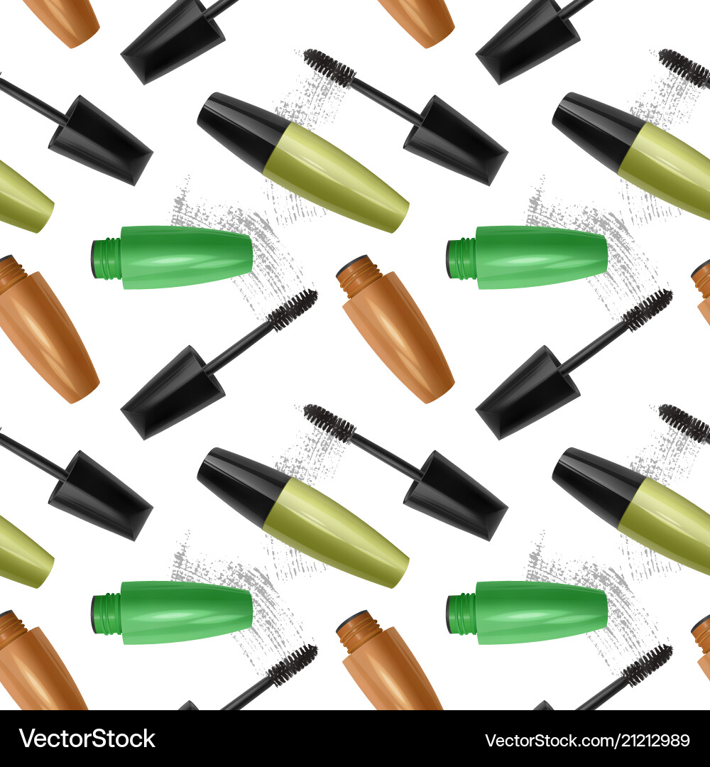 Seamless pattern with realistic 3d mascara Seamless pattern with realistic 3d mascara vector image