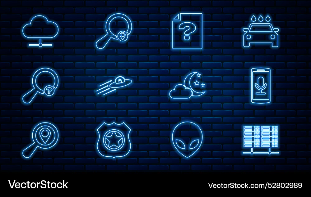 Set line server data web hosting mobile recording Set line server data web hosting mobile recording vector image