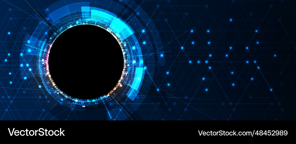 Technology banner design with hexagons abstract Technology banner design with hexagons abstract vector image