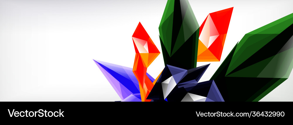 3d triangles and pyramids abstract Vector Image