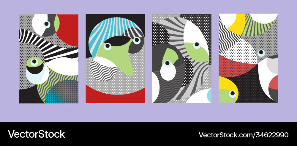 Abstract colorful geometric and curvy pattern Abstract colorful geometric and curvy pattern Vector Image