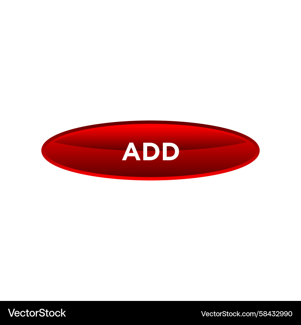 Add Button Website Template Vector Image