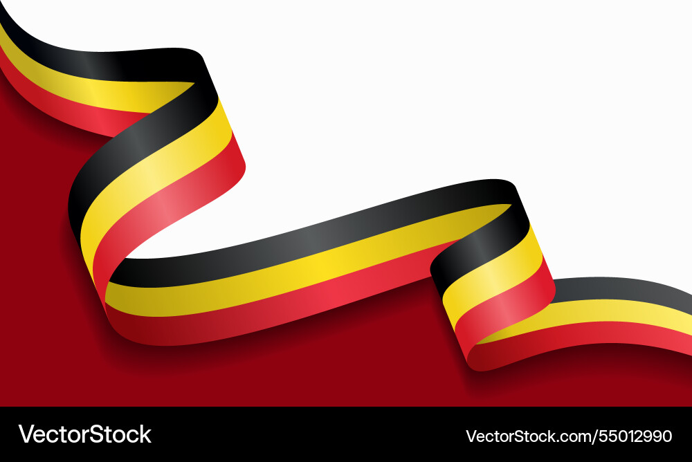 Belgian flag wavy abstract background Royalty Free Vector