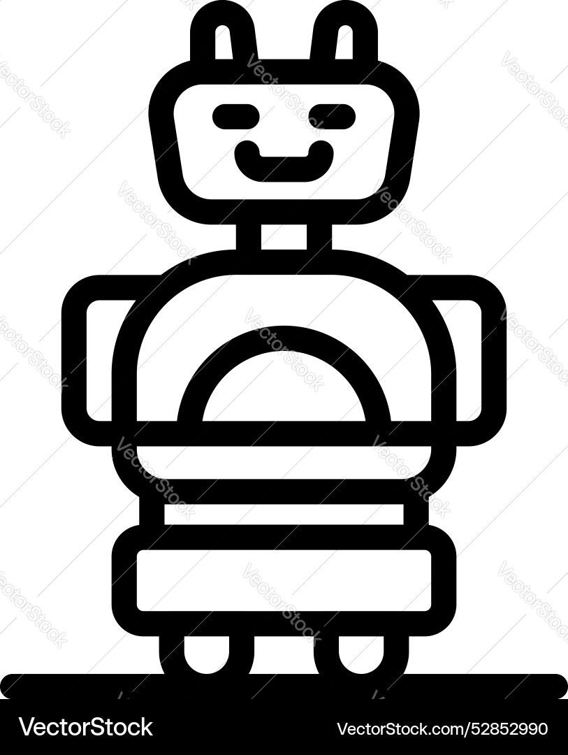 Chatbot smiling with antennae suggesting Chatbot smiling with antennae suggesting vector image