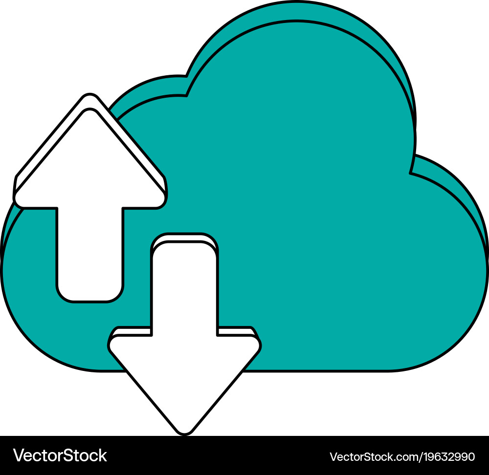 Cloud computing symbol vector image