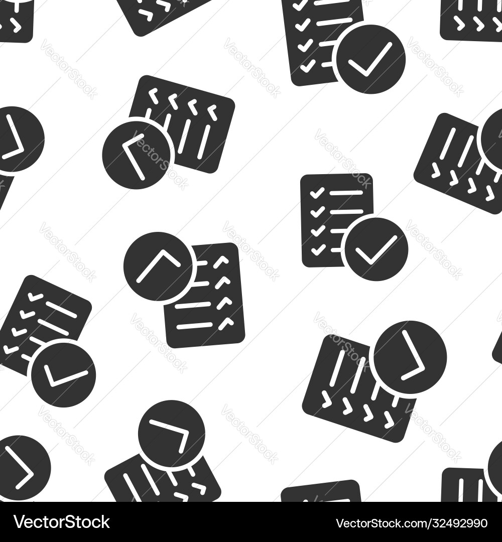 Document checklist icon in flat style report Document checklist icon in flat style report vector image