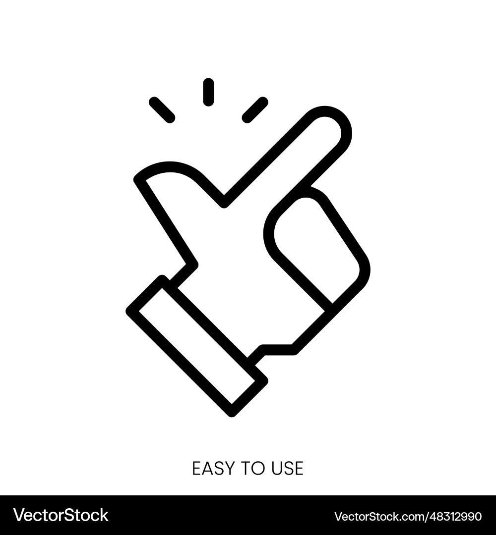 Easy to use icon line art style design isolated Easy to use icon line art style design isolated vector image