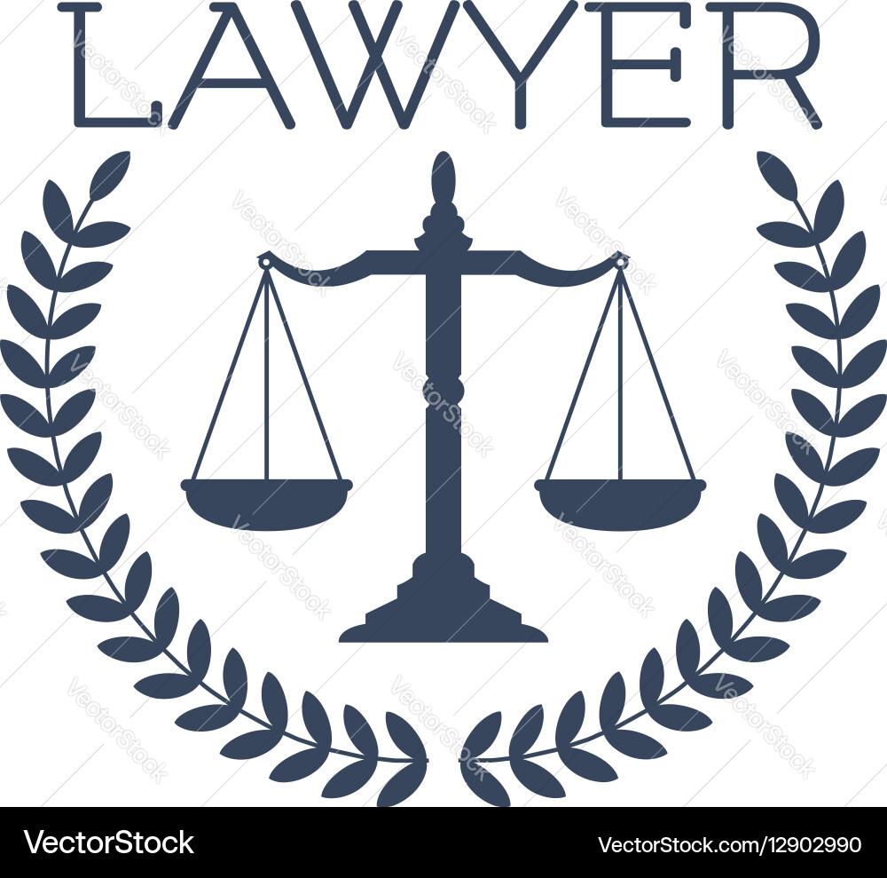 Justice Scales Lawyer Icon Vector Image