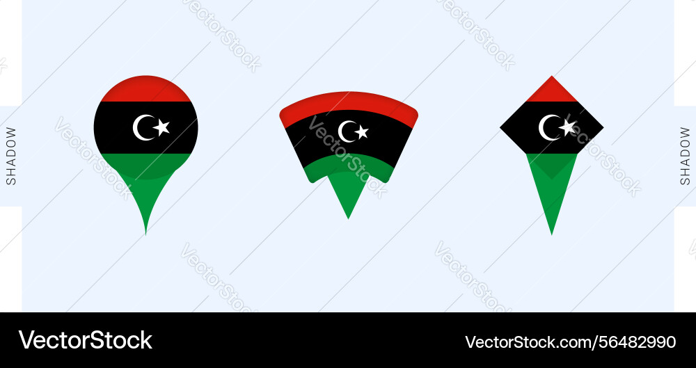 Libya map markers set perfect for projects Vector Image