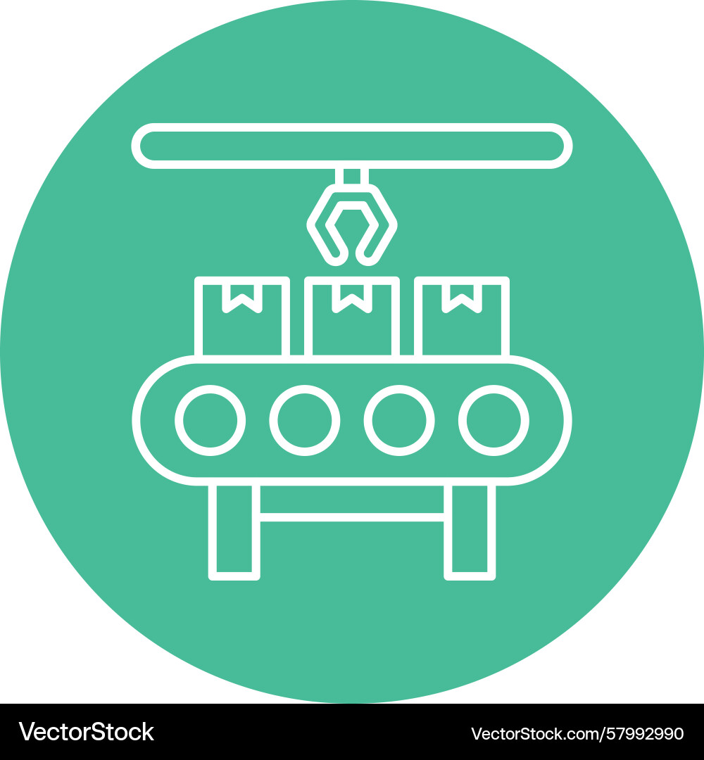 Multi-Circle Assembly Line Icon Vector Image