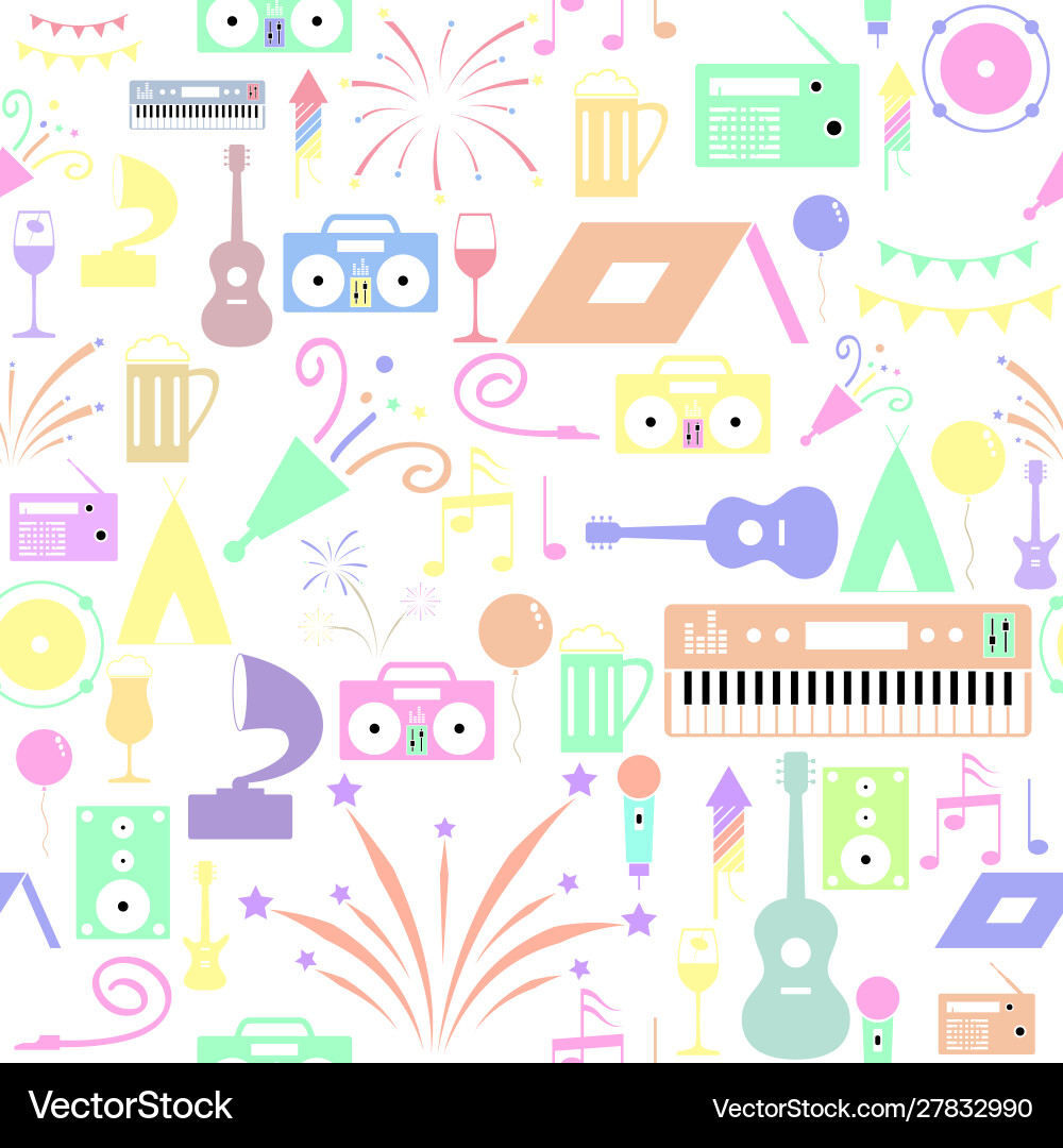 Party seamless pattern background icon vector image