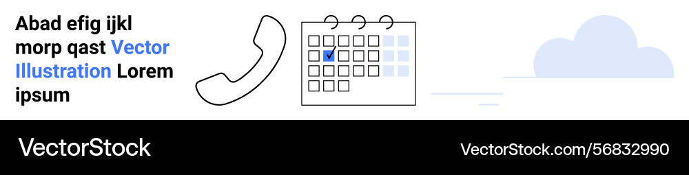 Phone call communication with calendar scheduling Phone call communication with calendar scheduling vector image
