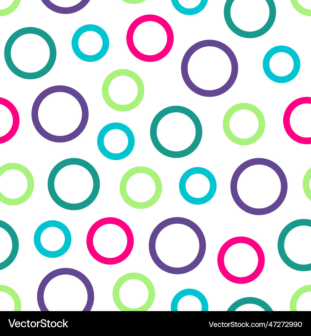 Seamless circles pattern colorful endless vector image