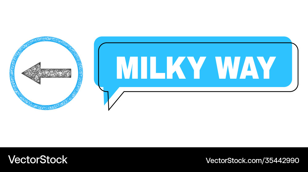 Shifted milky way message frame and net mesh left Shifted milky way message frame and net mesh left vector image