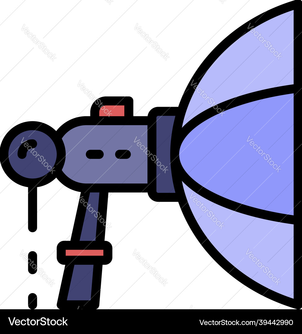 Side of softbox icon color outline Vector Image