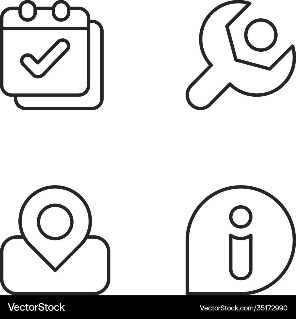 Smartphone interface pixel perfect linear icons Smartphone interface pixel perfect linear icons vector image