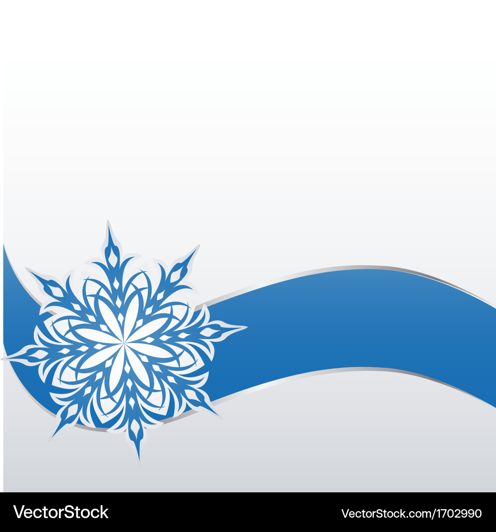 Snowflake on a paper background vector image
