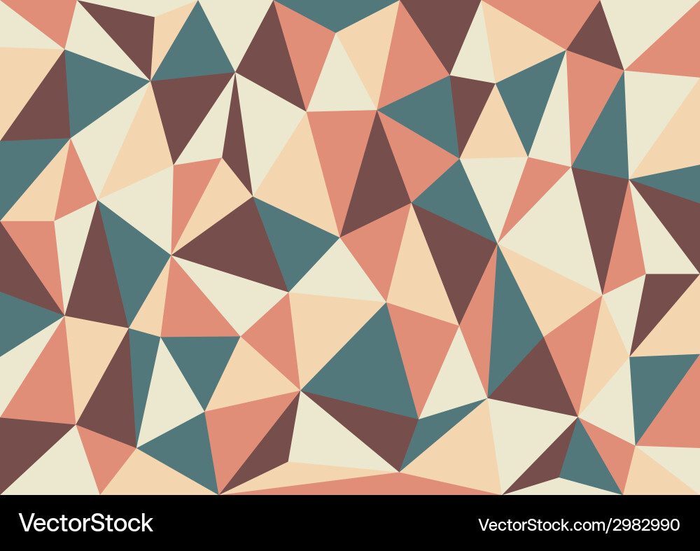 Soft retro triangles background vector image