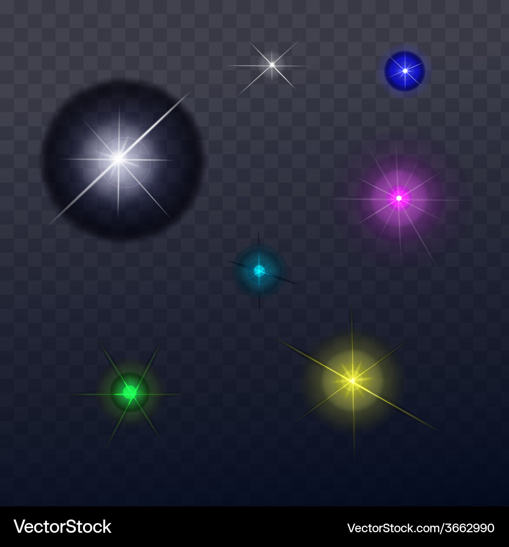 Stars and sparkles - collection of design elements Vector Image