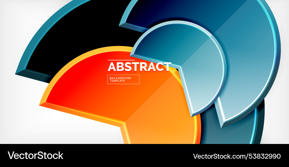 Trendy round shapes with triangular angle design Vector Image