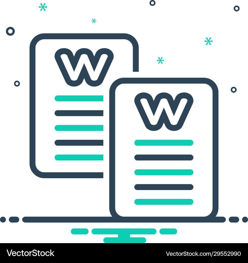 Word Script Icon vector image
