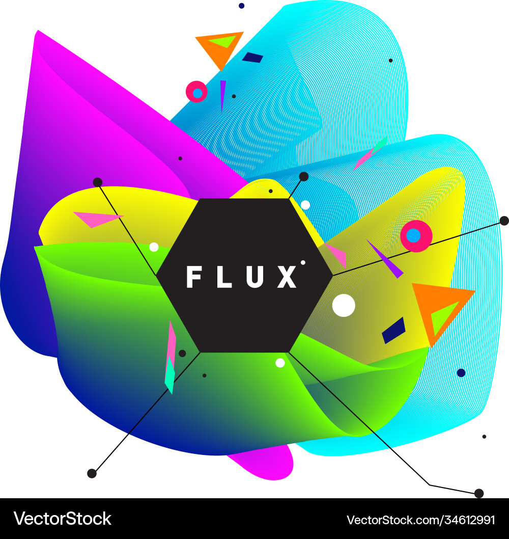 3d colorful wave background dynamic flux effect 3d colorful wave background dynamic flux effect Vector Image