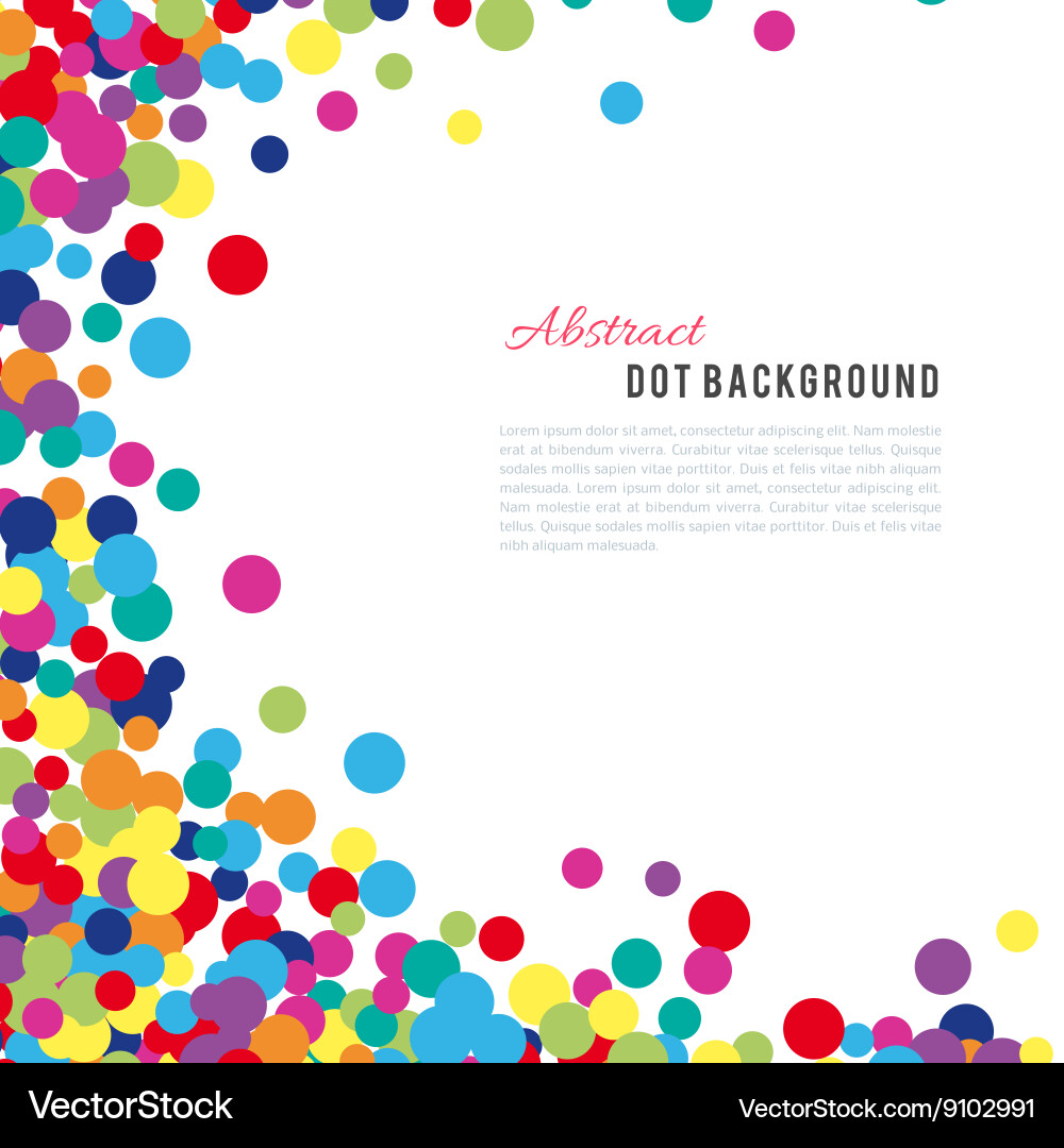 Abstract Colorful Dot Background Vector Image