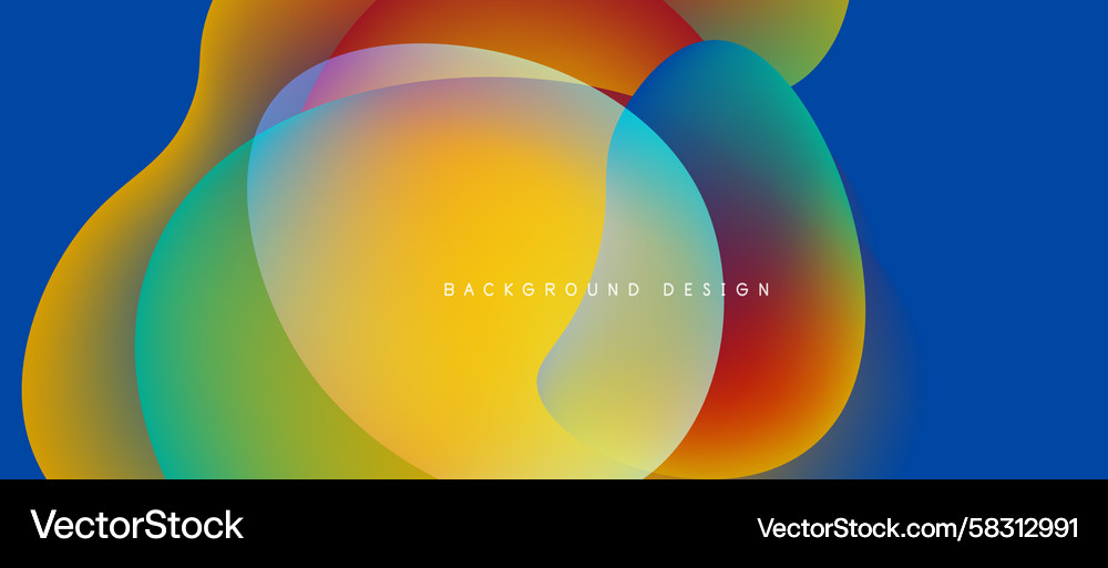 Abstract colorful shapes overlap creating vibrant Vector Image