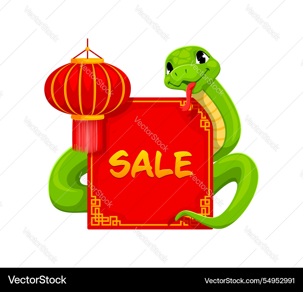 Asiatische Horoskop Schlange Verkauf Banner und rote Laterne Asiatische Horoskop Schlange Verkauf Banner und rote Laterne vektorbild