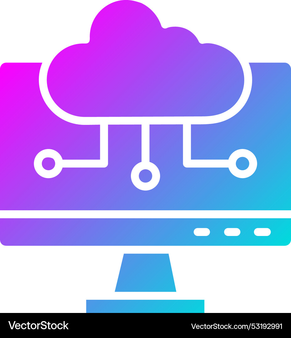 Cloud computing icon design Vector Image
