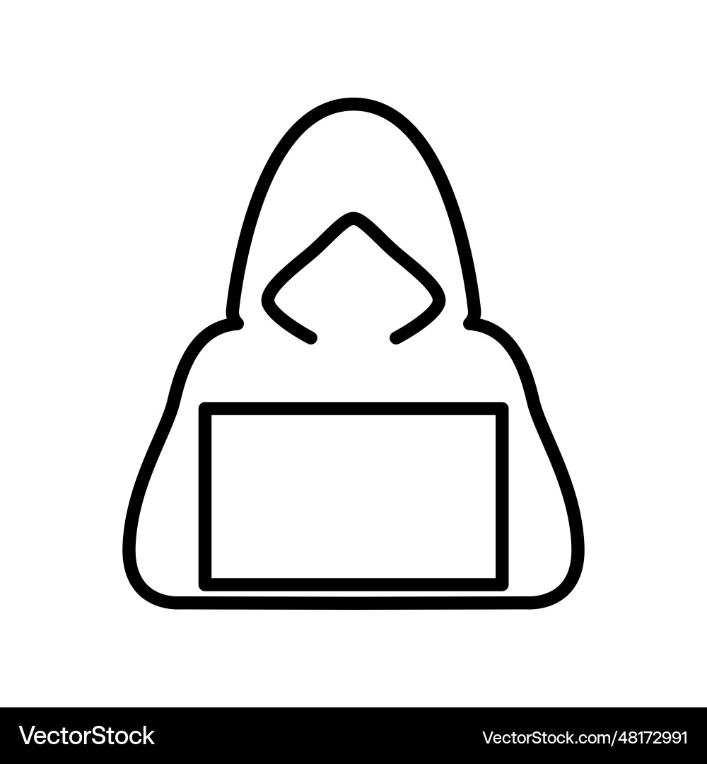 Computer hacker with laptop icon Vector Image