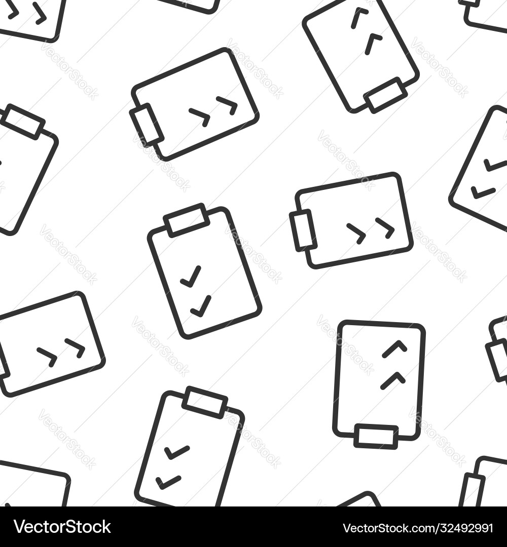 Document checklist icon in flat style report vector image