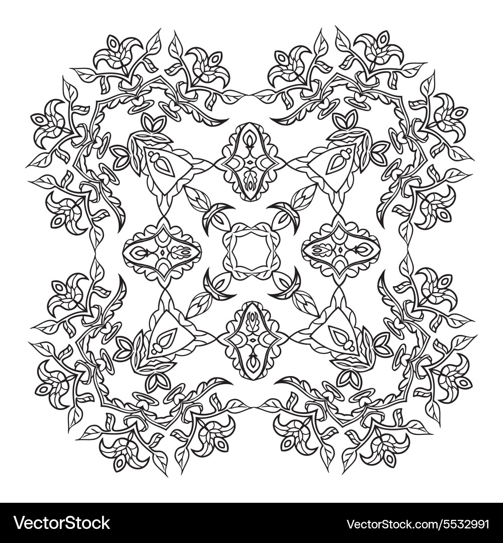 Hand drawing entangle mandala element italian Vector Image