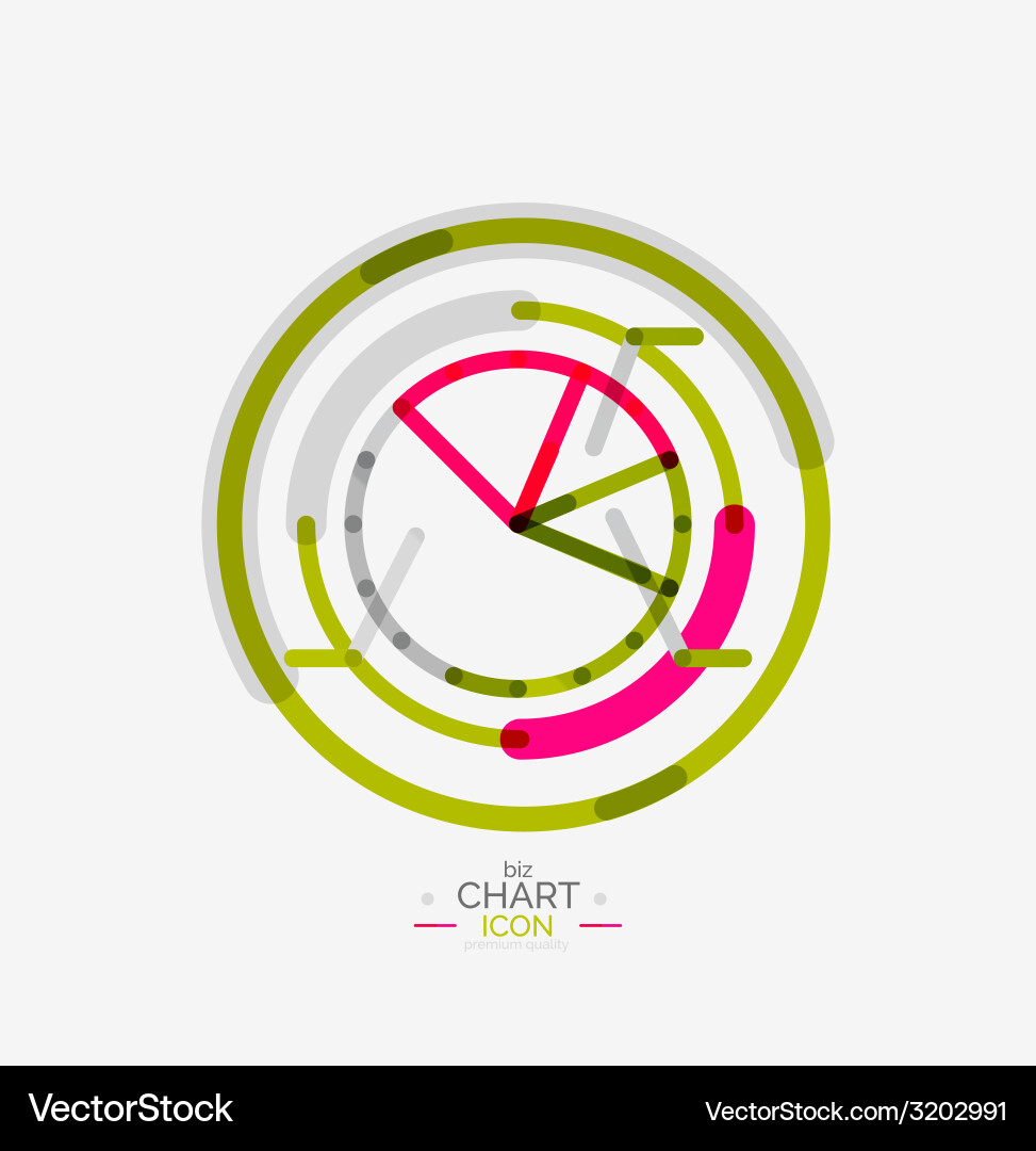 Line graph chart icon Vector Image