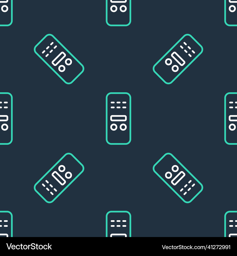 Line remote control icon isolated seamless pattern Vector Image