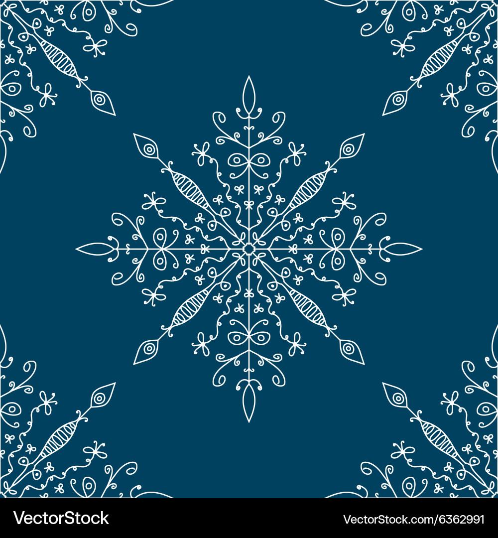 Seamless pattern with snowflakes Vector Image