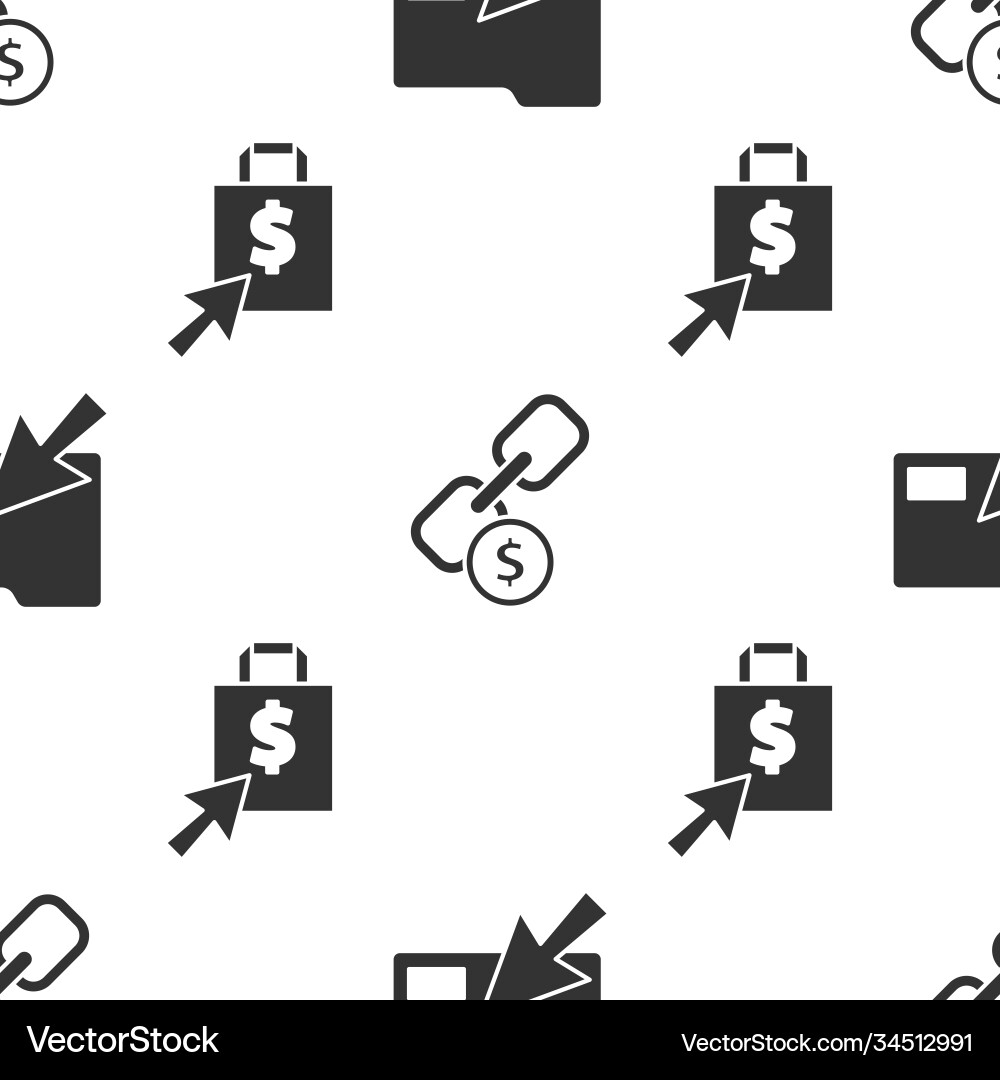 Set cursor click document folder chain link Set cursor click document folder chain link vector image