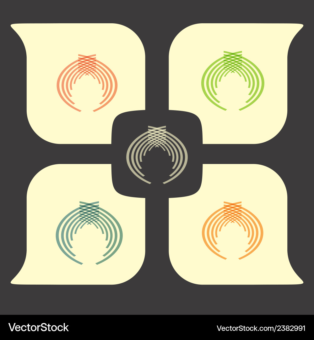Set elements of a simple design vector image
