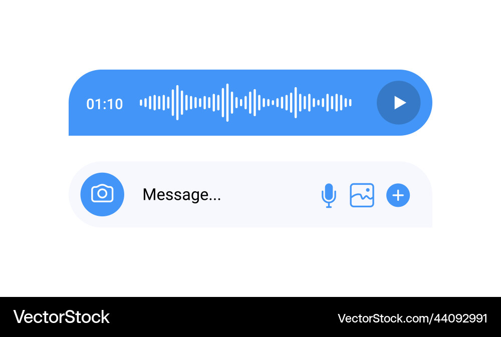 Voice message sound bubble ui icon Voice message sound bubble ui icon vector image