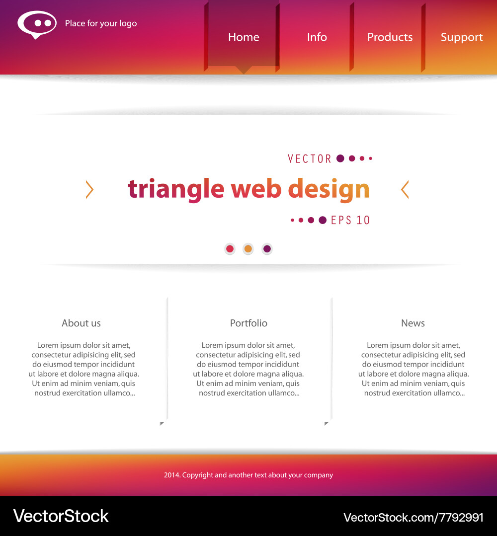 Web interface Vector Image