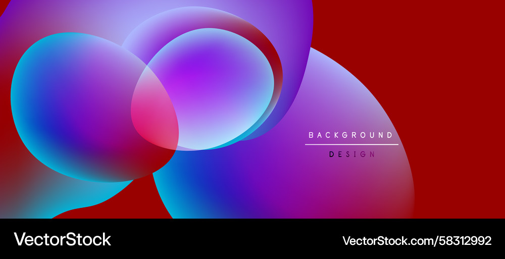 Abstract fluid shapes overlap creating vibrant Abstract fluid shapes overlap creating vibrant Vector Image