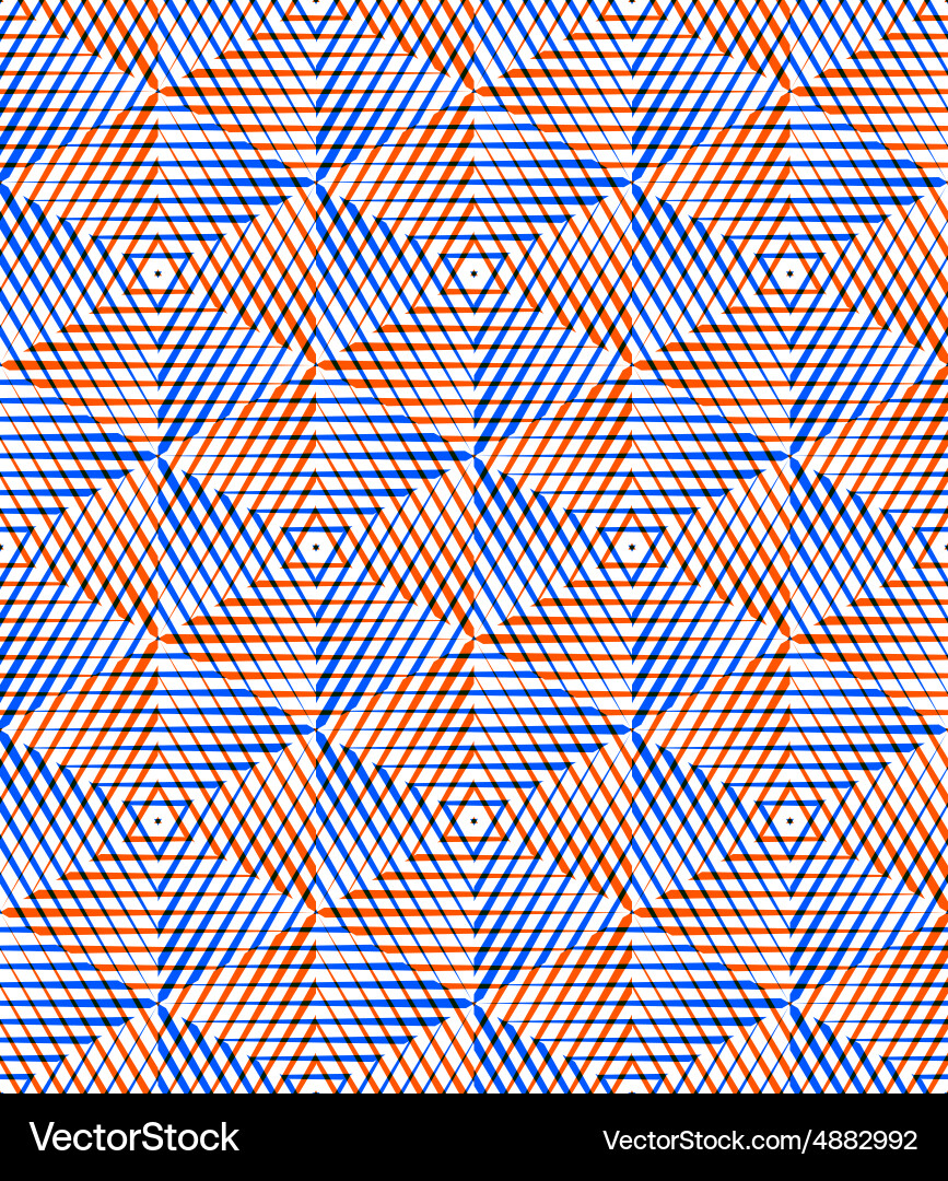 Bright symmetric seamless pattern with interweave Bright symmetric seamless pattern with interweave vector image