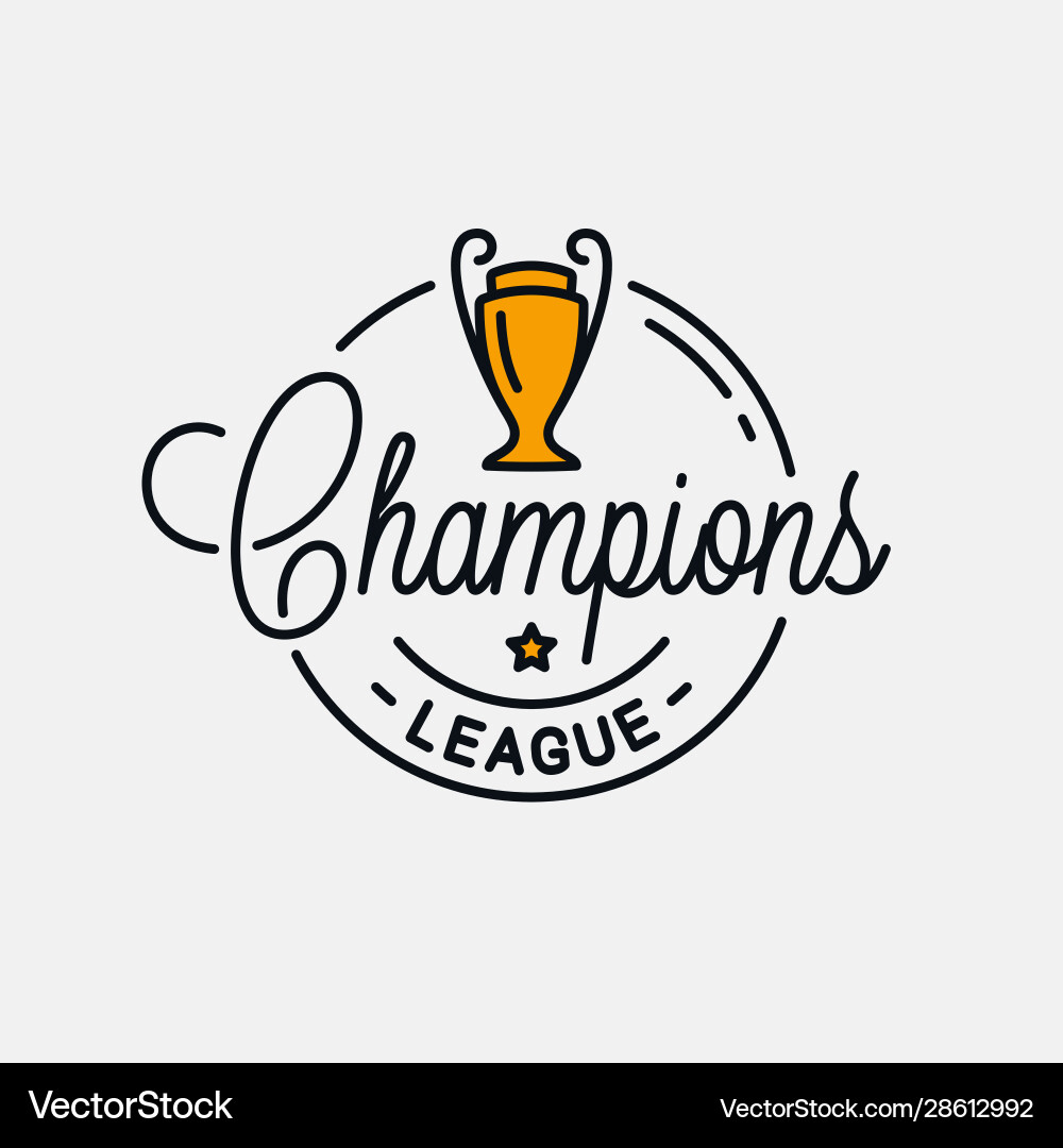 Champions league logo round linear Champions league logo round linear vector image